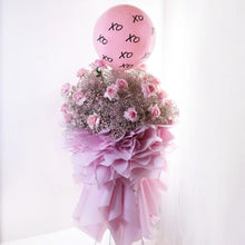 Load image into Gallery viewer, Blushing Love Life Size Bouquet with customisable balloon
