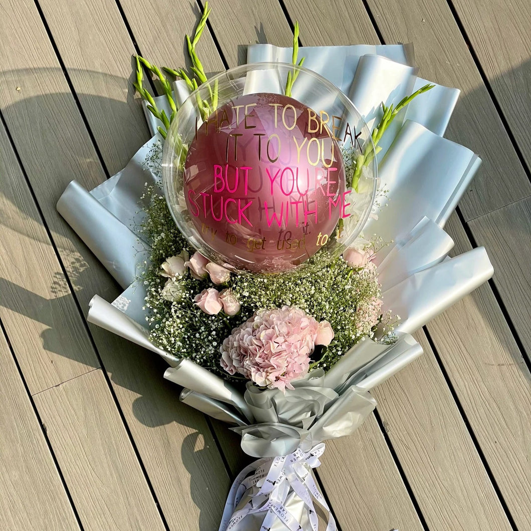 Large Hand Bouquet with customisable balloon