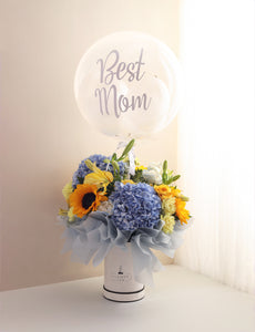 Serenity Bloom Box With Customisable Balloom