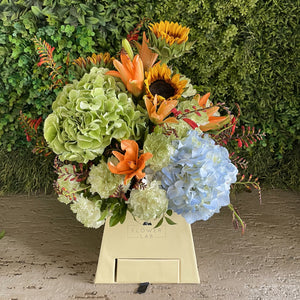 Vibrant Blooms in Paper Box