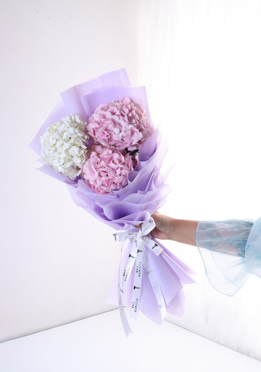 Blushing Hydrangea Hand Bouquet