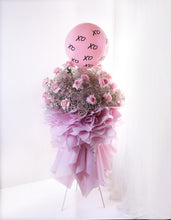 Load image into Gallery viewer, Blushing Love Life Size Bouquet with customisable balloon
