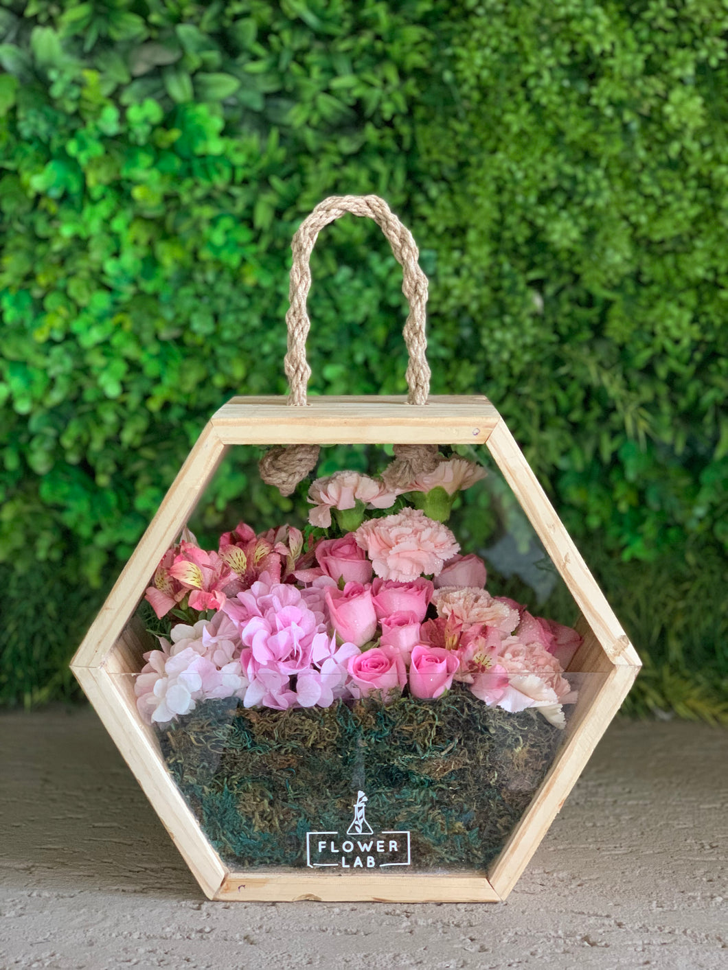 Exotic Blooms in a Wooden Bag