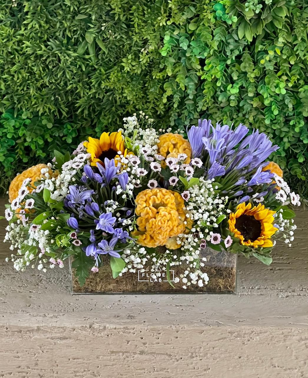 Bright Blooms in acrylic box